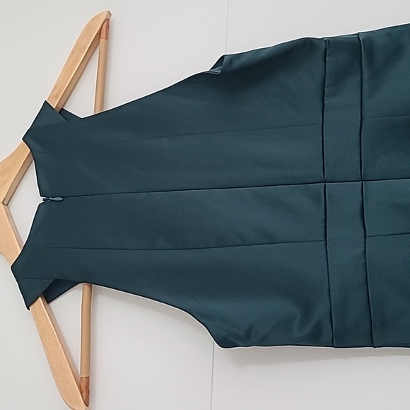 The Limited Satin Halter Cocktail Dress Peacock Blue - Picture 3 of 3